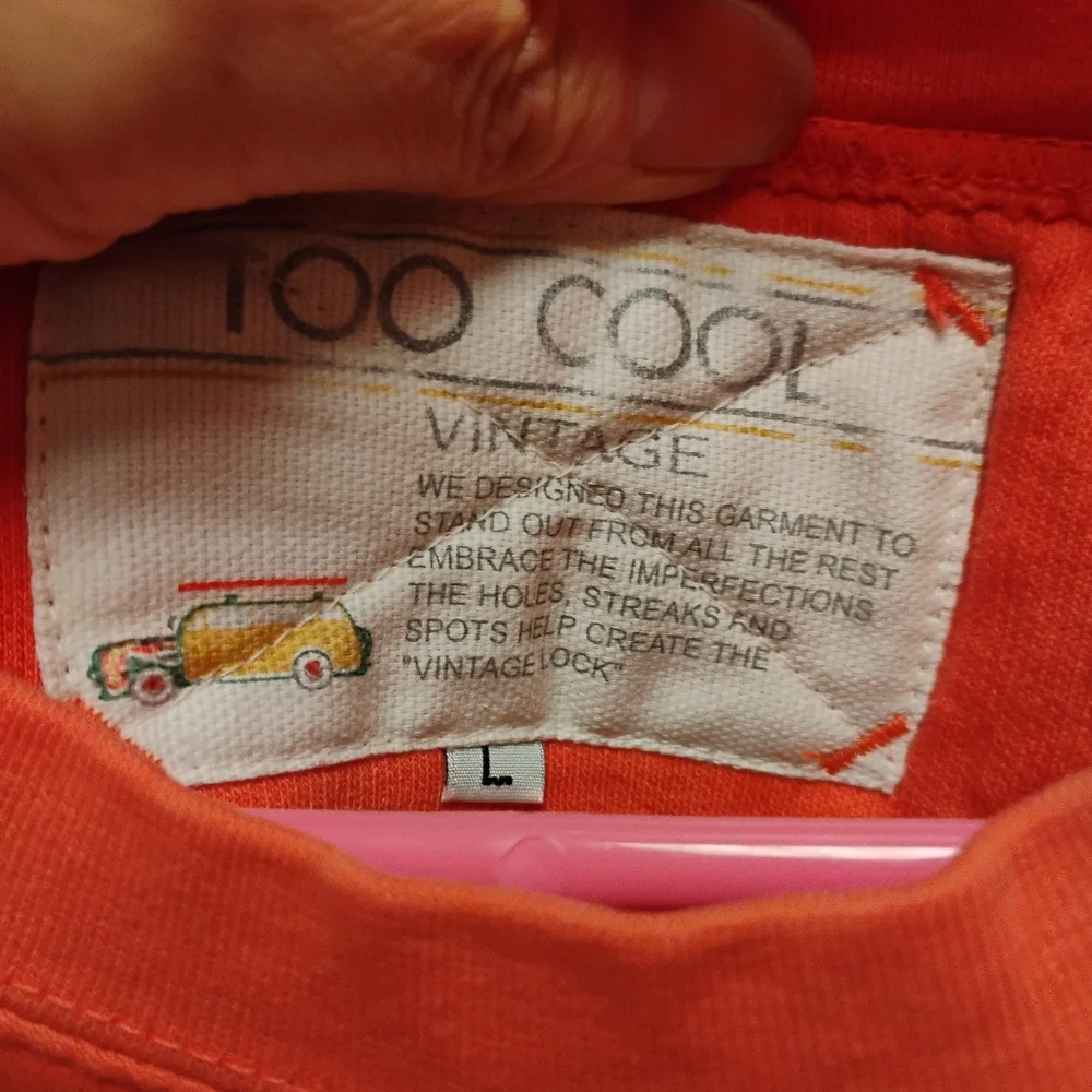 Kids Too Cool Crewneck Sweatshirt Peachy Orange Size Large
